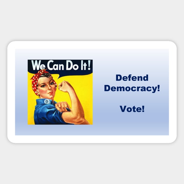 Defend Democracy! Vote! Sticker by thadz